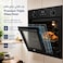 EO 60cm Built-In Electric Oven, 76L Capacity, 7 Cooking Functions, Digital Timer, Triple Glass Door, Fan Assisted, Interior Light, Black Tempered Glass, 2350W, 220-240V