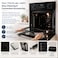 EO 60cm Built-In Electric Oven, 76L Capacity, 7 Cooking Functions, Digital Timer, Triple Glass Door, Fan Assisted, Interior Light, Black Tempered Glass, 2350W, 220-240V