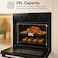 EO 60cm Built-In Electric Oven, 59L Capacity, 4 Cooking Functions, Fan Assisted, Mechanical Timer, Double Glass Door, Interior Light, Removable Door, 220-240V, Black