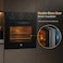 EO 60cm Built-In Electric Oven, 59L Capacity, 4 Cooking Functions, Fan Assisted, Mechanical Timer, Double Glass Door, Interior Light, Removable Door, 220-240V, Black