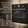EO 60cm Built-In Retro Electric Oven, 76L Capacity, 9 Cooking Functions, Fan Assisted, Triple Glass Door, Antique Clock Timer, Ivory Finish, 2800W, 220-240V