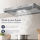 EO 60cm Under Cabinet Range Hood, Stainless Steel, 3 Speed Kitchen Cooker Hood, LED Light, Push Button Control, Aluminum Grease Filters, 275m&sup3;/h Airflow, 65dB, 220-240V