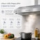 EO 60cm Under Cabinet Range Hood, Stainless Steel, 3 Speed Kitchen Cooker Hood, LED Light, Push Button Control, Aluminum Grease Filters, 275m&sup3;/h Airflow, 65dB, 220-240V