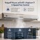 EO 90cm Under Cabinet Range Hood, Stainless Steel, 3 Speed Kitchen Cooker Hood, LED Light, Push Button Control, 3 Aluminum Grease Filters, 275m&sup3;/h Airflow, 65dB, 220-240V