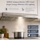 EO 90cm Under Cabinet Range Hood, Stainless Steel, 3 Speed Kitchen Cooker Hood, LED Light, Push Button Control, 3 Aluminum Grease Filters, 275m&sup3;/h Airflow, 65dB, 220-240V