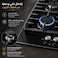 EO 90cm Built-In Gas Hob, 5 Burners, Black Tempered Glass, Cast Iron Pan Supports, Triple Ring Wok Burner, Auto Ignition, Flame Failure Safety Device, 11kW