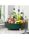 U-HOOME Lazy Susan Turntable Cabinet Organizer,U-HOOME Rotating Spice Rack Food Storage Container for Kitchen Cabinets, Pantry, Refrigerator, Countertops, Bathroom Vanity (Green)