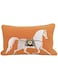 Croker Horse 12x20'' inches Orange Embroidered Horse Throw Pillow Cushion Covers - Modern Fashion Style Couch Sofa Pillow for Living Room Sofa Bedroom