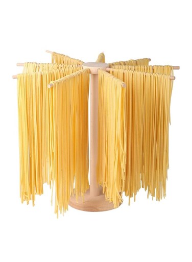 Pasta Drying Rack, Large Wood Pasta Rack Collapsible for Fresh Pasta Noodle Spaghetti Dryer Hanger Stand