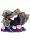 KASTWAVE Aquarium Decorations Small Fish Tank Broken Barrel Decorations, Hideaway Cave House with Shell Broken Barrel Cave Decor for Fish House