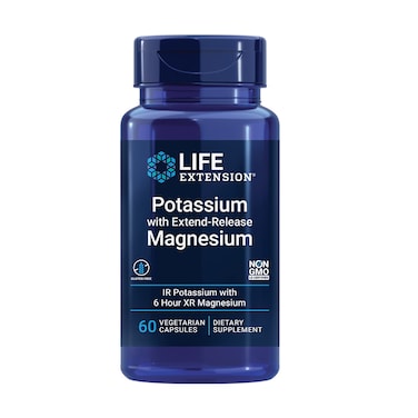 Life Extension Potassium with Extend-Release Magnesium, 60 Veggie Capsules