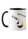 Piece Printed Coffee Mug White/Black/Yellow