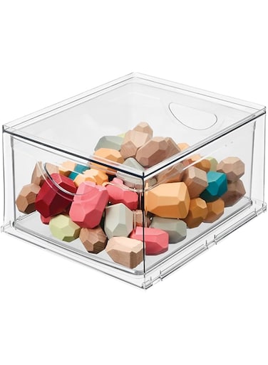 iDesign Recycled Plastic Cabinet and Pantry Storage Bin with Drawer &ndash; 10.43&rdquo; x 8.8&rdquo; x 5.75&rdquo;, Clear Bin