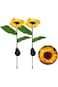 2-pack solar sunflower lights waterproof LED garden stakes for outdoor yard, patio or pathway decor.
