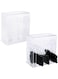 Yoande 2 Pcs Acrylic Utensil Dispenser Plastic Cutlery Organizer 3 Compartments Clear Utensil Holder Flatware Silverware Caddy Cutlery Storage for Restaurant Kitchen Countertop Party Knife Spoon Fork