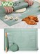 Thickening Silicone Baking Mat with Rolling Pins Food Grade Silicone Reusable Non-Stick Pastry Mat for Pastry Rolling with Measurements Liner Heat Resistance Table Placemat Pad Pastry Board BPA Free