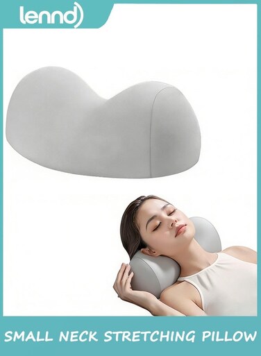 Small Neck Stretcher Pillow for Pain Relief, Medium Soft Cervical Traction Device Neck Mild Support Pillow Foam Cervical Neck Pillow for Tension Muscle Relax Relief