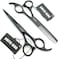 Smithking 5.5 Inches Hair Cutting Scissors Set with Razor Combs Lether Scissors Case,Hair Cutting Shears Hair Thinning Shears for Personal and Professional (Black)