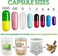 XPRS Nutra Capsules Express- Size 3 Multi-Colored Empty Gelatin Capsules- Kosher - Pure Gelatin Pill Capsule - DIY Powder Filling (100)