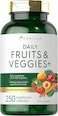 Carlyle Fruits and Veggies Supplement   250 Capsules   Made with 32 Fruits and Vegetables   Vegetarian, Non-GMO, Gluten Free Superfood Formula