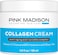Pink Madison Skin Tightening Collagen Serum Cream with Hyaluronic Acid Anti Aging Face Treatment Fine Lines Wrinkles Men Women 4 Ounce Jar