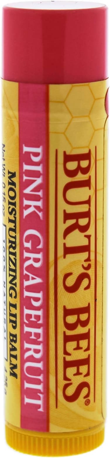Burt's Bees Pink Grapefruit Moisturizing Lip Balm for Unisex - 0.15 oz