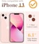 GVIEWIN Designed for iPhone 13 Case 6.1 Inch, Clear Flower Soft &amp; Flexible Shockproof Floral Women Phone Cover（Magnolia/White）