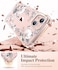 GVIEWIN Designed for iPhone 13 Case 6.1 Inch, Clear Flower Soft &amp; Flexible Shockproof Floral Women Phone Cover（Magnolia/White）