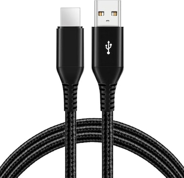 USB C Cable 15ft, Extra Long USB Type C Fast Charging Cable Durable Nylon Braided USB A to USB C Cable Compatible with Samsung S10/S9/S8/S7/S20/A10/A20/A50/A51/Note9/Note8, LG V50 V40 V20, Black