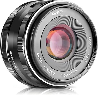 Meike 35mm f1.7 Large Aperture Manual Focus APSC Lens Compatible with Fujifilm X Mount Mirrorless Camera X-T3 X-H1 X-Pro2 X-E3 X-T1 X-T2 X-T4 X-T5 X-T10 X-T20 X-T200 X-A2 X-E2 X-E1 X30 X70 X-A1 XPro1