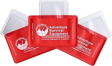 Best Glide ASE Credit Card Size Fresnel Lens Fire Starter and Magnifier Lenses (3 Pack - Red)