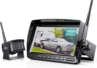 ZEROXCLUB Digital Wireless Backup Camera System Kit,No Interference,IP69 Waterproof Wireless Rear View Camera + 7&rsquo;&rsquo; LCD Wireless Reverse Monitor for Rv/Truck/Trailer/Bus/Pickup/Van (W01-7 inch)