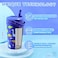 Opreine 14oz Kids Water Bottle with Straw Lid, Stainless Steel Tumbler with Lid and Straw for Boys, Double Wall Vacuum Cup, Leak Proof Insulated Kids Thermos for School Sports Travel, Blue Dinosaur