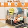 Santentre 2-Tier Dish Drying Rack with Removable Utensil Holder, Over Sink Dish Drying Rack for Space Saver, Dish Drainers for Kitchen Counter, Rust Resistant Stainless Steel Dish Rack, Black