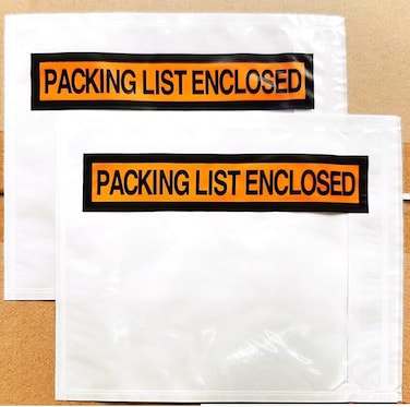 FEILONG PACKAGING 1000 Pcs List Envelopes Pouches 4.5&rdquo;x 5.5&rdquo;, Envelopes for Shipping Mailing Pouch Enclosed Bags with Slips Invoice Label