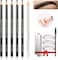 LSxia Waterproof Eye-Brows Pen-cil Set, Pull Cord Peel-off Eyebrow Pencil Microblading Eyebrow Pen Supplies Kit, White Eye-Liner Pencil and Eyebrows Tool Tattoo Makeup For Marking (5+1 Black)