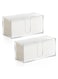 2Pack Acrylic Countertop Paper Towel Dispenser, Folded Paper Towel Dispenser Clear Trifold Napkin Holder, Suitable for Z-fold, C-fold or MultiFold Trifold Paper Towels for Bathroom Toilet and Kitchen