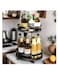 Roating Spice Rack, Steel Spice Rack Organizer, Roatable Kitchen Countertop Shelf Organizer Rack Stand, Kitchen Bathroom Countertop Cabinet Organizer for Spices, Condiments, Snacks, Makeup (A-2Layer)