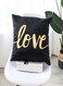 Cushion Covers Decor Throw Pillow Cover Gold Love Printed Decorative Pillow Cushion Cover for Bedroom Sofa Car Home D&Atilde;&copy;cor