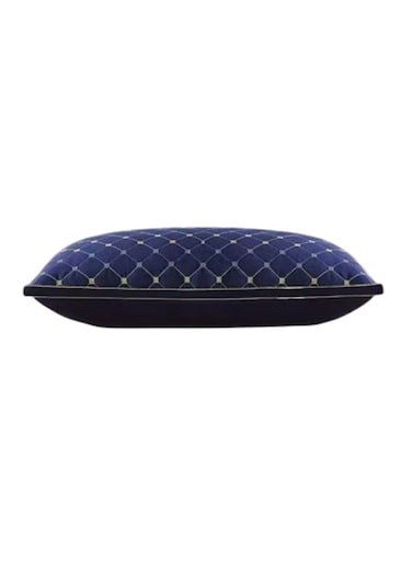 Hotel-Style Velvet Feather Pillow Medium Soft Neck &amp; Bed Pillow (750g, Starry Navy Design)
