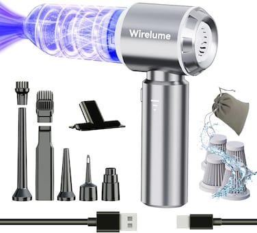 Handheld Vacuum Cleaner Powerful Mini Car Vacuum Cleaners Hand Held Vacuum Cordless 22000Pa Strong Cyclonic Suction Blowing Portable Rechargable Lightweight for Pet Hair Vehicle Home Office