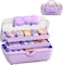Purple Multipurpose Organizer for Girls - Hair Accessories, Jewelry, Hair Ties &amp; Clips Storage Box, Plastic Headband Holder, Cute Gift for Baby Girls