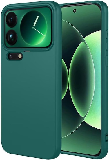 Case for Xiaomi 17 PRO Liquid Gel Rubber Bumper Case with Soft Microfiber Lining Cushion Slim Shockproof Protective with Camera Protection Cover for Xiaomi 17 pro (Green)