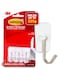 Command 3M , Small Wire Wall Hooks, Up to 225gms, Holds Strongly, Reusable, Adhesive hooks for wall, Multi-surface damage free hooks for hanging (White, 3hooks, 4 strips)