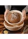 CHIC 2 Pack Banneton Bread Proofing Basket, Handmade Sourdough Proofing Basket, Natural Rattan Dough Bowl with Cloth Liner, for Artisan Bread Making for Home Bakers (9''+10'', Round)