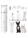 Bolivia's Electric Pet Hair Trimmer, Dog Clippers Grooming Kit, Multi-Functional Electric Dog Clippers, Low Noise Paw Trimmer, Rechargeable Cordless Quiet Nail Grinder Shaver for Cats (White)