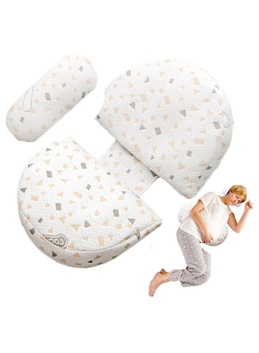 Pregnancy Pillow for Pregnant Women,Soft Pregnancy Body Pillow,Support for Back, Hips, Legs,Maternity Pillow with Detachable and Adjustable Pillow Cover White