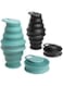 Collapsible Water Bottles, Lightweight portable water bottle, 17 Oz Leak Proof Reuseable Foldable Silicone Bottle with Anti-Collapse Ring for Travel Camping Hiking Outdoor Indoor Sport, BPA Free