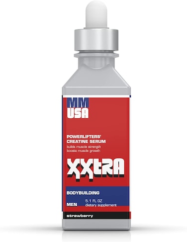 MMUSA Xxtra Creatine Serum: No Loading/Maintenance Needed, Weightlifting, Bodybuilding Pre-Workout Boost, Fast-Absorbing, Amplifies Energy, Power, Stamina &amp; Lean Muscle Growth, Strawberry, 5, 1 Fl Oz