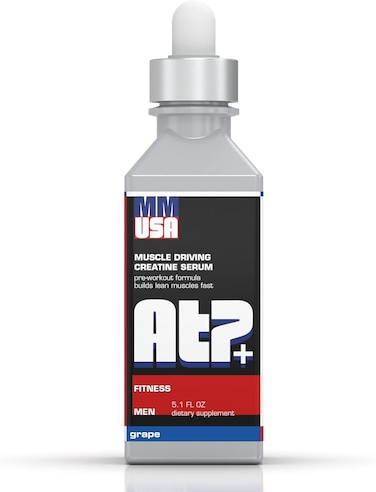 MMUSA Pre-Workout Stable Creatine, Instant Energy, Atp Power, Strength, Amino Acids, Lean Muscle Mass, Recovery, Bodybuilding, Intensive Training, Endurance + Glucosamine For Joint Support, Grape